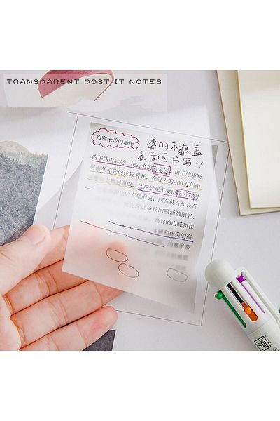 STICK STICKER Transparent Note Paper Post It