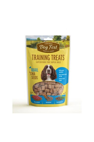 Dog Fest Training Treats with Quail & Chia Seeds, 90g