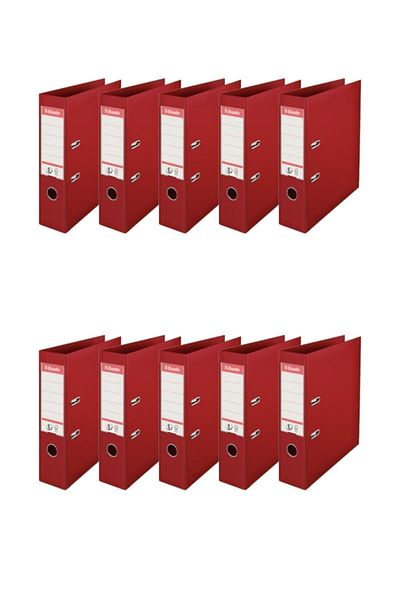 Esselte Large Plastic Folder (9940) Red 10 Pack