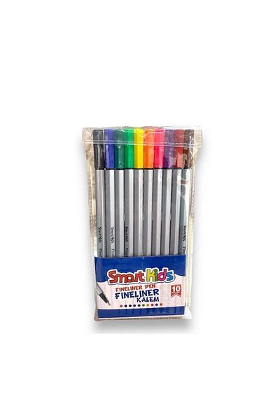 Globox Smart Kids Fineliner Pen (Fine Tip Felted Pen) 10 Colors PVC Package