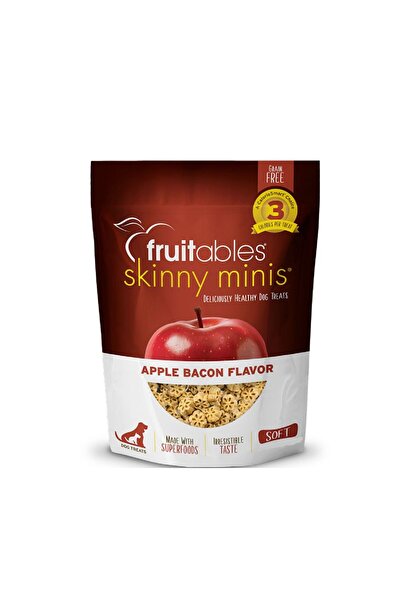 Fruitables مكافآت الكلاب المخبوزة الناعمة من سكيني مينيز بنكهة التفاح ولحم ال...