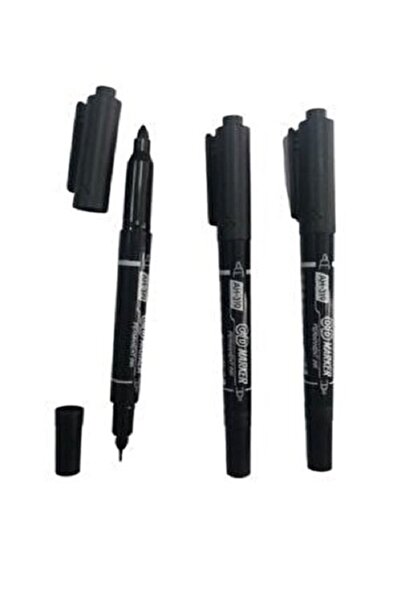 Aihao Cd Kalemi Çift Uçlu 3 Adet Siyah