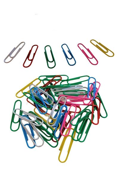 f3 Market 40 Colored Paper Clips - Paperclips 32mm