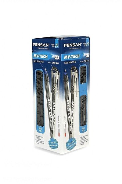 Pensan My-tech 0.7 Mm Ballpoint Pen 25 Pack Blue