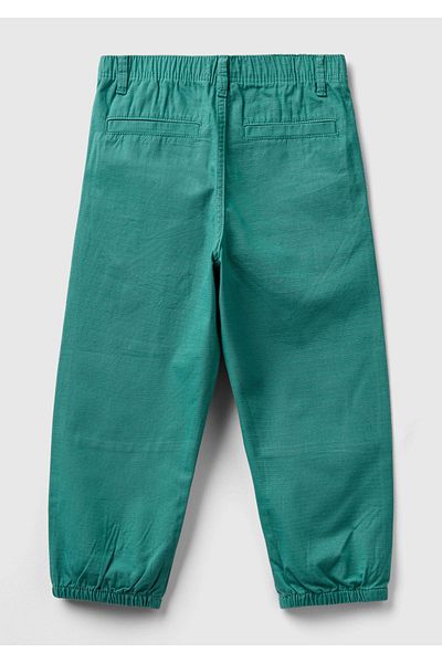 United Colors of Benetton Detaliat gadget verde - Pantaloni pentru băieți cu centură cu șnur în talie