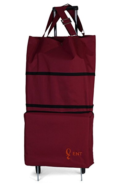 ENT CANTA MİNE Model 2 Tekerli Su Geçirmez  Katlanabilir Teleskobik Kollu Sey...