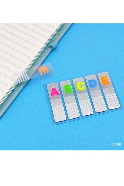 NaSaDAN Transparent Note Paper with 100 Sheets of Letters - Postit Bookmark