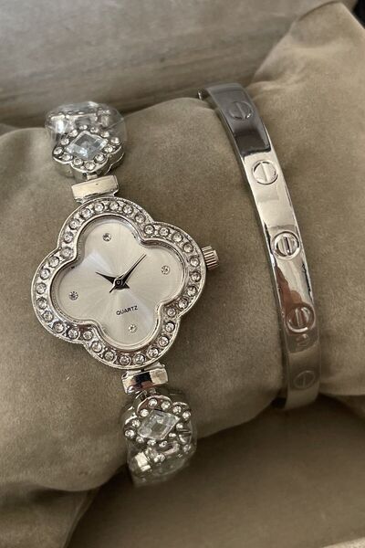 Leerybee SK-38 Yonca Kasa Bileklikli Vintage Kadın Kol Saati