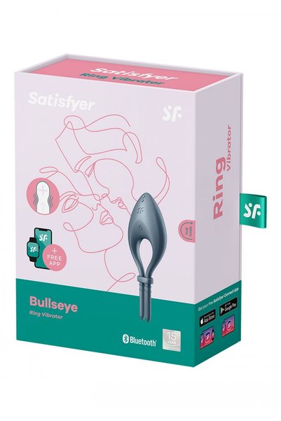 Satisfyer Inel vibrator pentru penis Bullseye, cu Bluetooth, control prin telefon, pentru cupluri