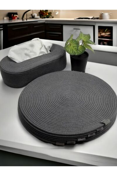 home decors by özlem 6 Kişilik 7 Parça Supla Takımı Amerikan Servis Sunum Mutfak-peçetelik27x15x8/supla33x33