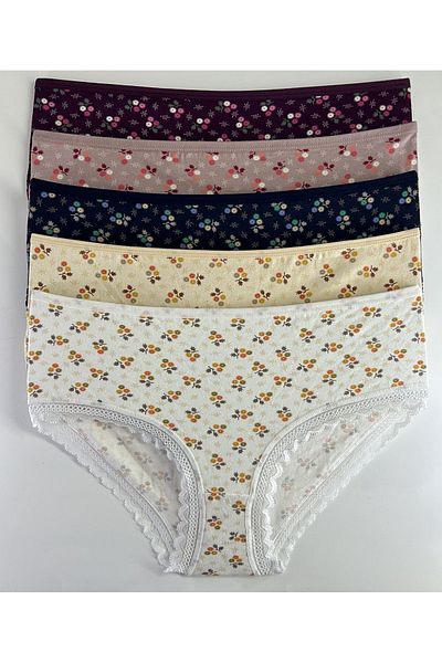 daniella Women's 5-Piece Lace Large Size Panties