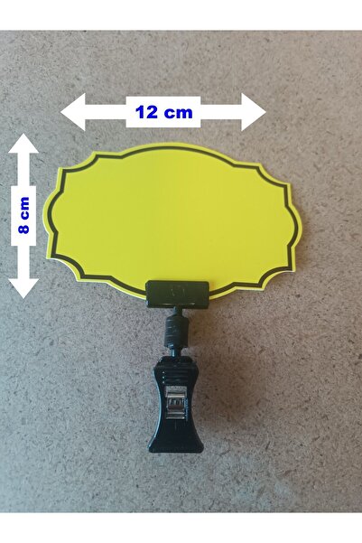 CYS ETİKET CYS 1047-SARI PVC YAZILIP SİLİNİR MANDALLI DOLAP ŞARKÜTERİ KASAP PASTANE REYON ETİKETİ