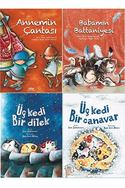 Yapı Kredi Yayınları Annemin Çantası + Babamın Battaniyesi + Üç Kedi Bir Dilek Üç + Kedi Bir Canavar 4'lü Set