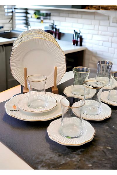 CARMEN SOFT paris 18 Piece Artemis Cake Tea Time Set