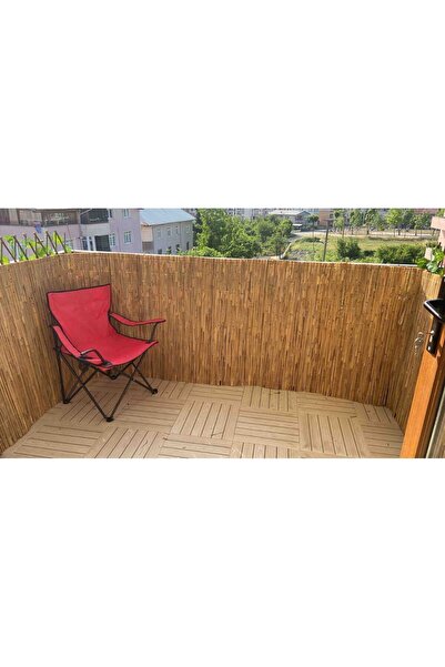 emeska Doğal Kamış Hasır 80 Cm X 3 Metre Doğal Bambu Çit,balkon Çiti,gölgelik