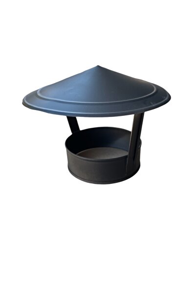 TOPSÖKEN Baca Şapkası Mat Siyah 13 Cm Çapında Borulara Uyumlu Kalın Malzeme