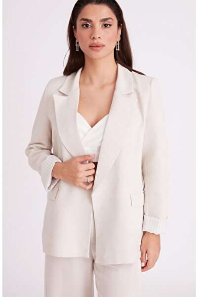 dml giyim Спортно ленено яке с подгънати ръкави и райета