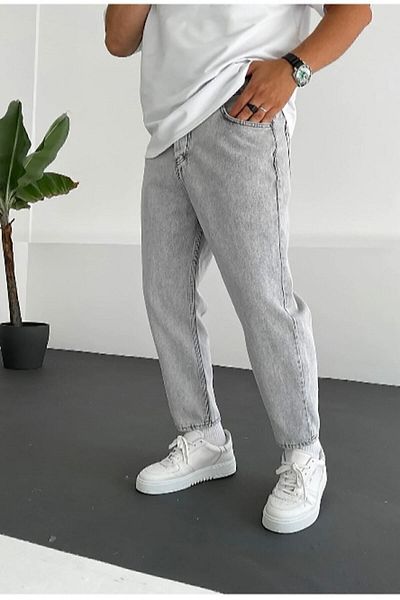 NO61 MAN Boyfriend Comfortable Fit Grey Jeans