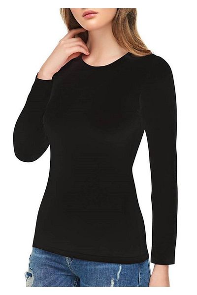 Tutku Black Elastane Long Sleeve Women's Bady 2203