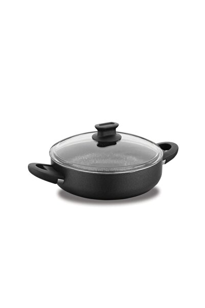 KORKMAZ A2878 Lina 26x7,5 Cm Kısa Siyah Tencere