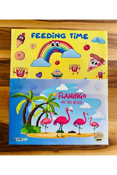 Panoramas Home 4 Pieces of Special Patterned Washable School Lunch Mat - Tabl...