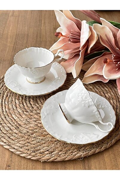 İpek Porselen 6 Kişilik Çay & Nescafe Fincan Takımı