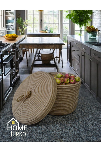 HomeTurko Jüt Sepet, 25x20cm Mutfak Sepeti, Patates Soğan Sepeti, Banyo Sepet...