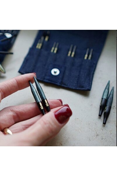 BALIM ÖRGÜ EVİ Knitpro Denim (indigo) Ultra Kısa Şiş Seti 5 Cm