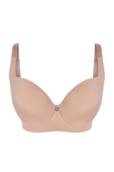 Trendyol Curve Plus Size Gathering Bra with Heart Accessories - Tbbaw25Cw00012