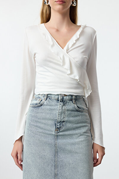 Trendyol Collection Блузка Orme екрю TWOAW25BZ00151