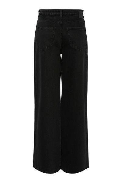 PIECES Jeansy z szerokimi nogawkami w stylu Furry --- Pranie: czarne, sprane - SMD 229208, twarda talia