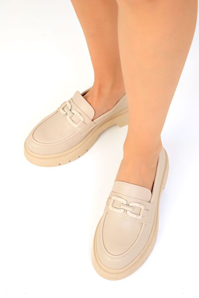 SOHO Bej Kadın Loafer Ayakkabı 19524
