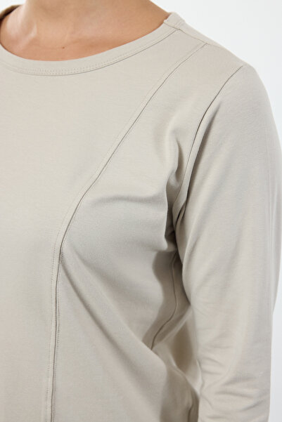 Trendyol Collection Stone részletes, normál szabású kötött póló - TWOAW25TS00016