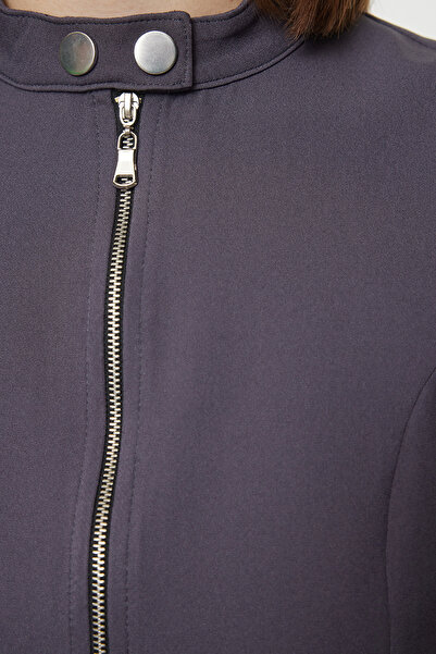 Trendyol Collection Антрацитовий тканий жилет з поясом приталений TWOAW25YE00067