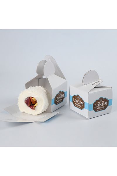 Lokum Atölyesi Sultan Antep Pistachio Wrapped Turkish Delight - 250g 10 Pieces in Single Box