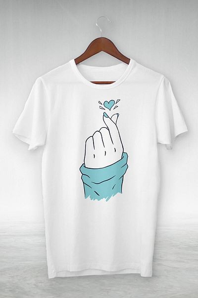Pink Sky Tricou cu ilustrație imprimat unisex - roșu, tip deget de la Tiny Heart