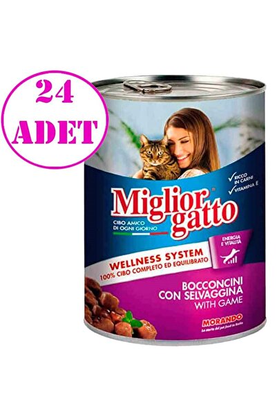 MORANDO Miglior Gatto Kedi Konservesi Av Hayvanlı 405 Gr 24 Adet