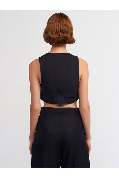 Dilvin 60524 Short Vest-Black