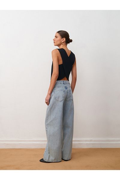 Dilvin 71396 Tint Wash Wide Trousers-Tint