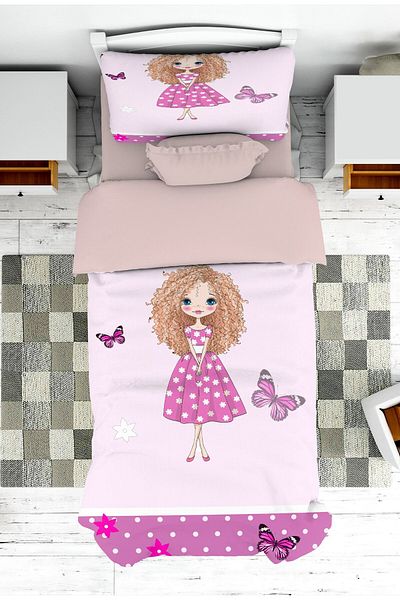 on the clouds Girl's Bedroom - Butterfly Patterned, Pique Pillow Case
