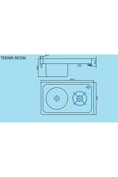Troy Karavan Tek gözlü kombinasyonlu ocak