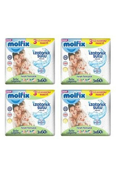 Molfix Molfix Wet Wipes - 4 Pieces 3x60