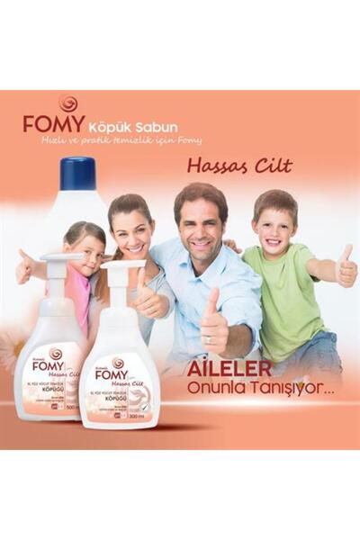 Fomy Hassas Cilt Kuru & Sert Ciltler Için Yoğun Nemlendirici Ve Arındırıcı Kremli Köpük Sabun 500 ml