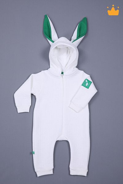 Babyhola Zippered Rabbit Eared Jumpsuit 5014