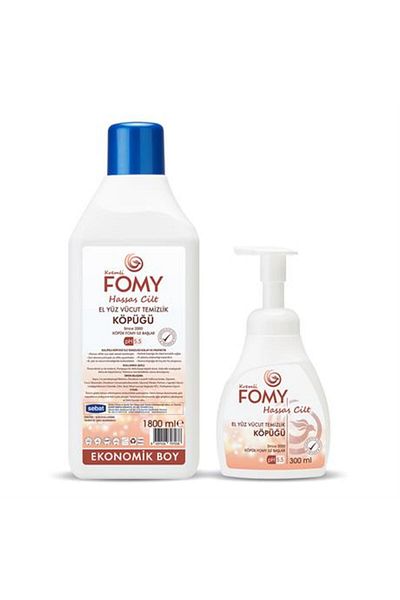 Fomy 1800 300 Ml Economic Set - Sensitive Skin, Dry Hard, Intense Moisturizing Cream Foam Soap