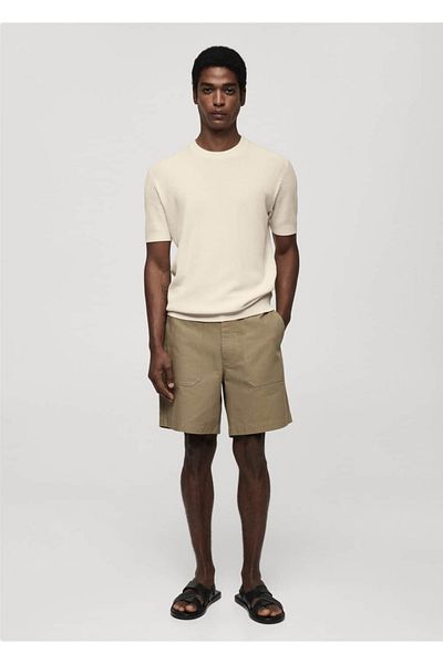 MANGO Man Rib Knitwear T-Shirt