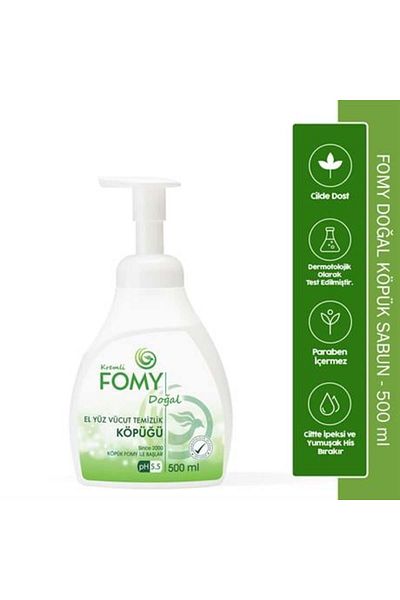 Fomy 500ml Natural and Delicate Hand Cleaning Foam - Carefully Prepared Moisturizing Renewing Formula