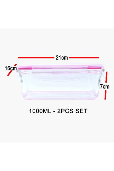 Home Box Amity 2-Piece Glass Storage Container Set