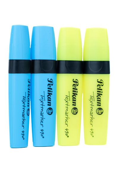 Pelikan High Highlighter Stationery Pen - Refillable Pastel, Practical Comfortable, 4 Pieces