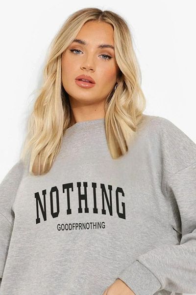 AVOGADRO No Thing Oversize Crew Neck Tracksuit Set